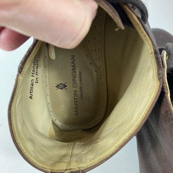 Mens‎ Martin Dingman Country Wear Handmade Leather Brown Chukka Boots 11D main image 2